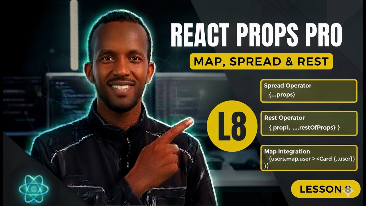React Props Pro: Map, Spread & Rest Operators (Amharic Course L8)